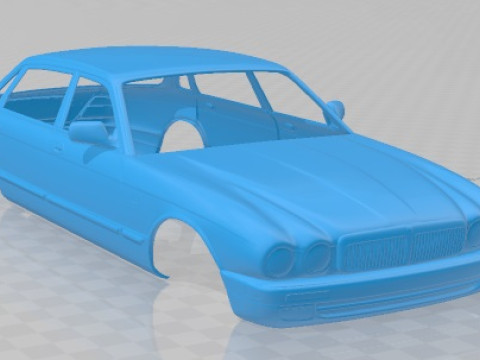Jaguar XJ12 1995 Printable Body Car Modèles 3D en vedette