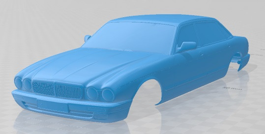 Jaguar XJ12 1995 Printable Body Car 3D प्रिंट मॉडल .c4d .max .obj .3ds .fbx .stl .blend 