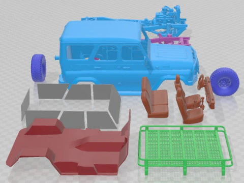 UAZ Hunter Expedition Printable Car 3D Print Model