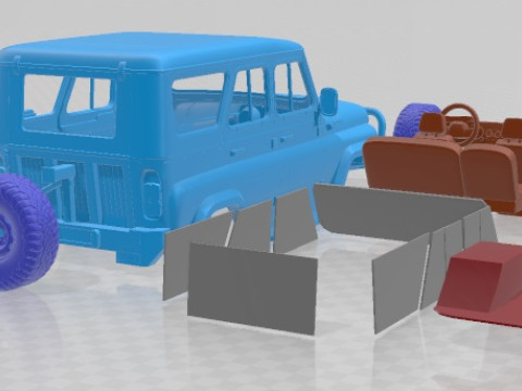 UAZ Hunter Expedition Printable Car 3D प्रिंट मॉडल