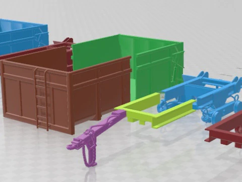 Trailer de trator para impress&atilde;o Modelo de Impressão 3D