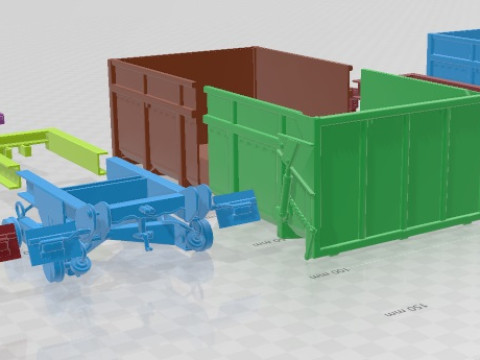 Tractor Trailer Printable 3D प्रिंट मॉडल