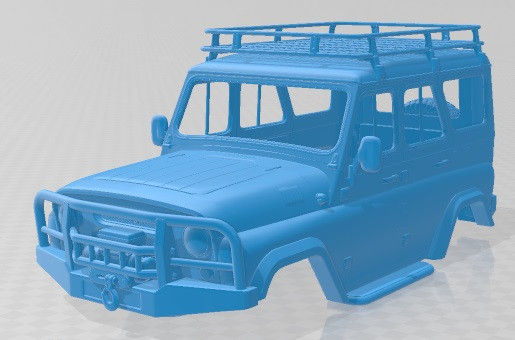 UAZ Hunter Expedition Printable Body Car Model Cetak 3D .c4d .max .obj .3ds .fbx .stl .blend