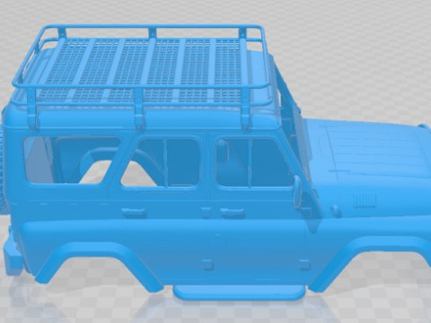 UAZ Hunter Expedition Printable Body Car Model Cetak 3D