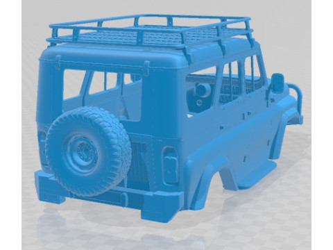 UAZ Hunter Expedition Printable Body Car Model Cetak 3D