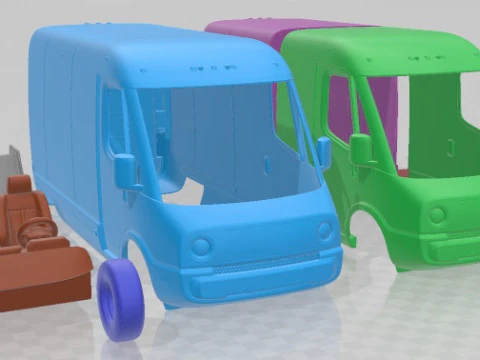Amazon ECV 500 2024 Printable Van 3D Print Model