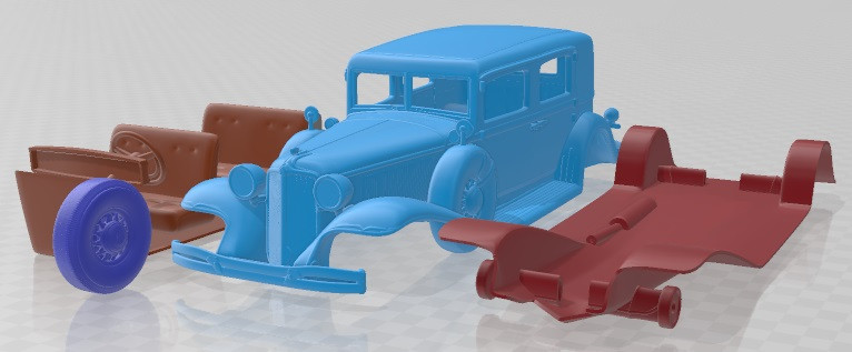 Chrysler Imperial Roadster 1932 Printable Car 3D 프린트 모델 .c4d .max .obj .3ds .fbx .stl .blend 