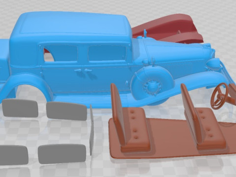 Chrysler Imperial Roadster 1932 Printable Car 3D 프린트 모델