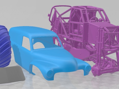 Grave Digger Monster Truck Printable Modelo de impresión 3D