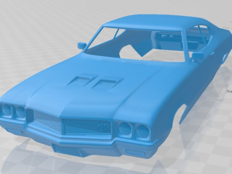 Buick GS 455 Stage 1 Coupe 1970 Printable Body Car Modelo de Impressão 3D