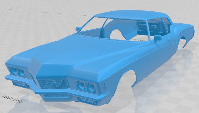 Buick Riviera Coupe 1971 Printable Body Car 3D Принт Модель .c4d .max .obj .3ds .fbx .stl .blend 