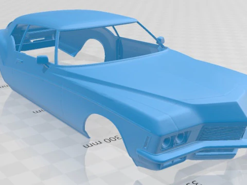 Buick Riviera Coupe 1971 Printable Body Car 3D Print Model