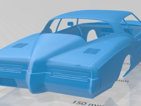 Buick Riviera Coupe 1971 Printable Body Car 3D Принт Модель