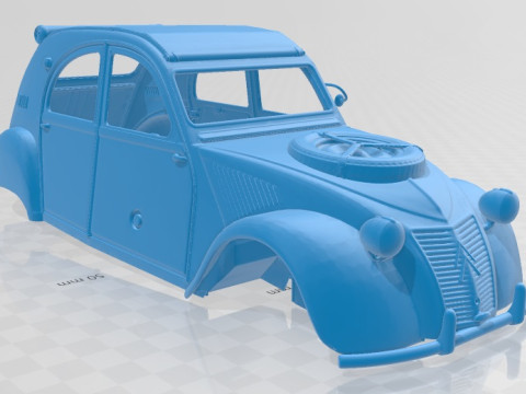 Citroen 2CV Sahara Printable Body Car 3Dプリントモデル