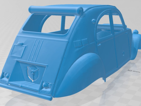 Citroen 2CV Sahara Printable Body Car 3Dプリントモデル