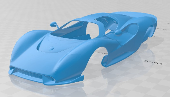 De Tomaso P72 2020 Printable Body Car Modèles 3D en vedette .c4d .max .obj .3ds .fbx .stl .blend 