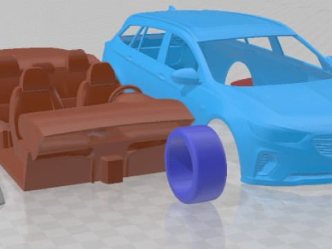 Opel Insignia GSI Sport Tourer 2019 Printable Car Modello di stampa 3D