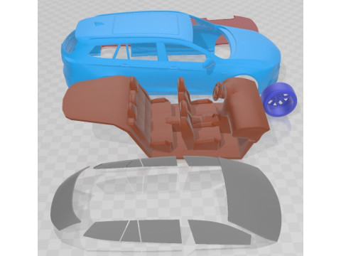Opel Insignia GSI Sport Tourer 2019 Printable Car Modello di stampa 3D
