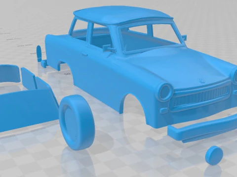 Trabant 601 Printable Car 3D Print Model
