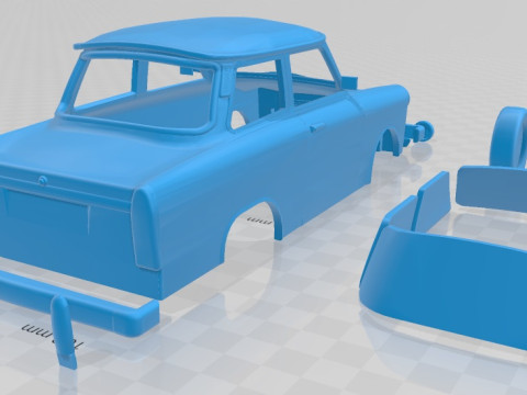 Trabant 601 Printable Car 3Dプリントモデル