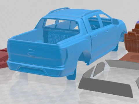 Ranger MS RT Double Cab 2022 Printable Car 3D Print Model