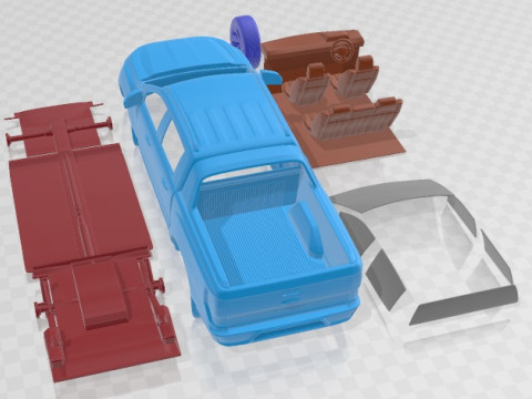 Ranger MS RT Double Cab 2022 Printable Car 3Dプリントモデル