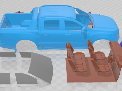Ranger MS RT Double Cab 2022 Printable Car 3Dプリントモデル
