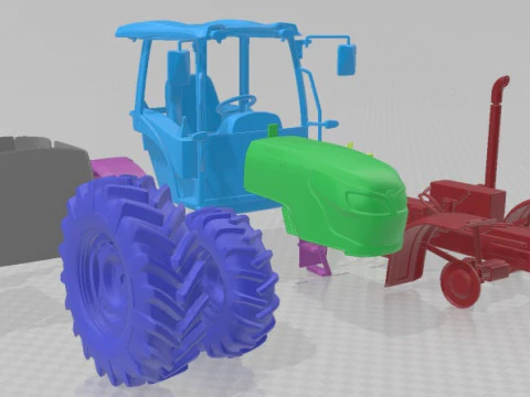 Kubota M 7060 2018 Printable Tractor 3D Print Model