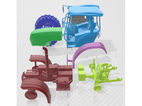 Kubota M 7060 2018 Printable Tractor 3D 프린트 모델