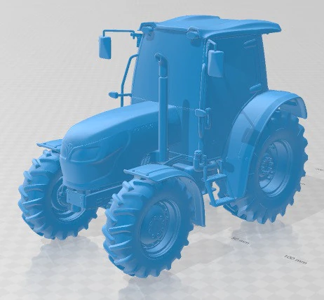 Kubota M 7060 2018 Printable Tractor 3D Print Model .c4d .max .obj .3ds .fbx .stl .blend 
