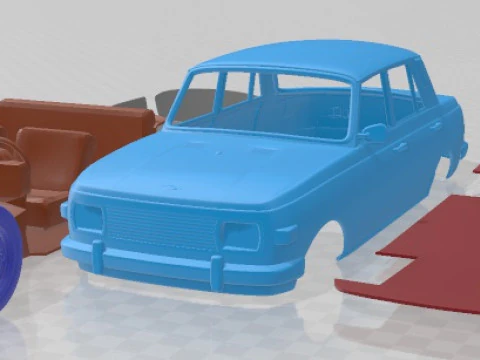 Wartburg 353 1991 Printable Car 3D Print Model