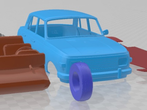Wartburg 353 1991 Printable Car Model do druku 3D