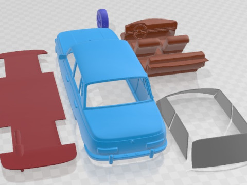 Wartburg 353 1991 Printable Car Model do druku 3D