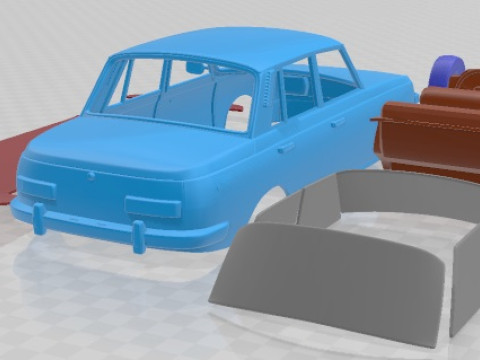 Wartburg 353 1991 Printable Car Model do druku 3D