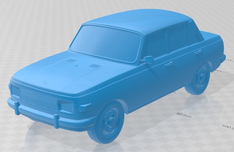 Wartburg 353 1991 Printable Car 3D Принт Модель .c4d .max .obj .3ds .fbx .stl .blend 