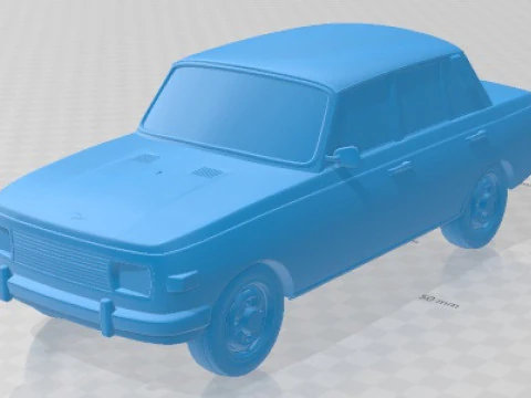 Carro para impress&atilde;o Wartburg 353 1991 Modelo de Impressão 3D