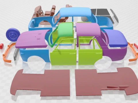 Wartburg 353 1991 Printable Car 3D Print Model