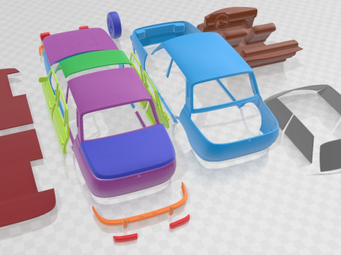 Wartburg 353 1991 Printable Car 3D 打印模型