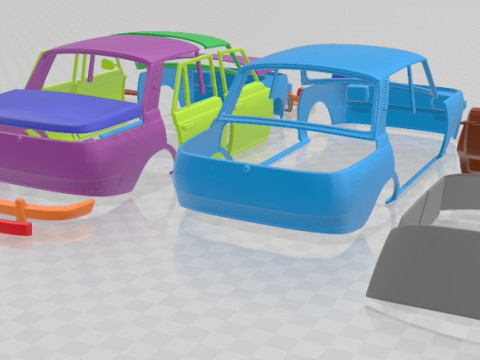 Wartburg 353 1991 Printable Car 3D 打印模型