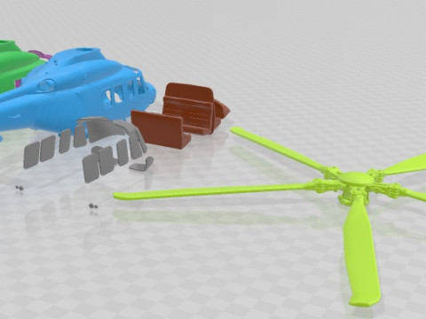 Agusta Westland AW139D Printable Helicopter Modelo de impresión 3D