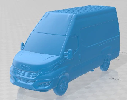 Iveco Daily Van 2022 l3 H3 Printable 3D Print Model .c4d .max .obj .3ds .fbx .stl .blend