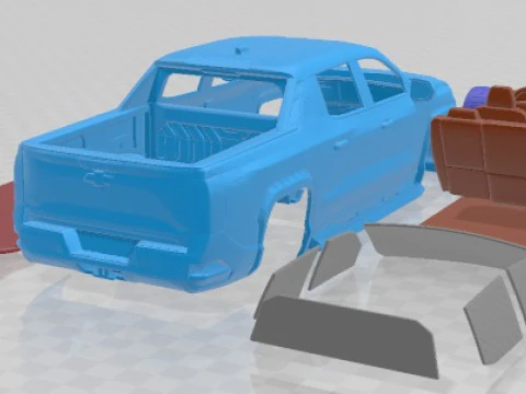 Chevrolet Silverado EV WT Printable Car 3D Print Model