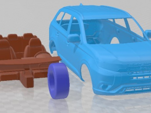 Mitsubishi Outlander 2019 Printable Car Modelo de impresión 3D