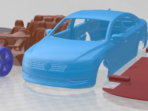 Volkswagen Passat B7 2011 Printable Car 3D Print Model
