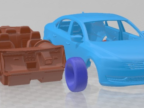 Volkswagen Passat B7 2011 Printable Car 3D Принт Модель