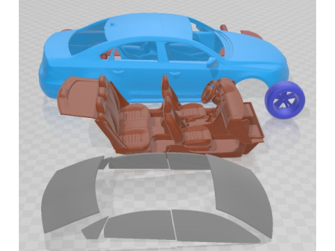 Volkswagen Passat B7 2011 Printable Car 3D Принт Модель