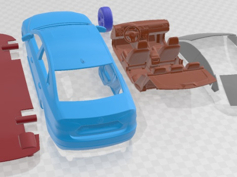 Volkswagen Passat B7 2011 Printable Car 3D Принт Модель