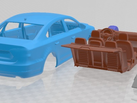 Volkswagen Passat B7 2011 Printable Car 3D Принт Модель
