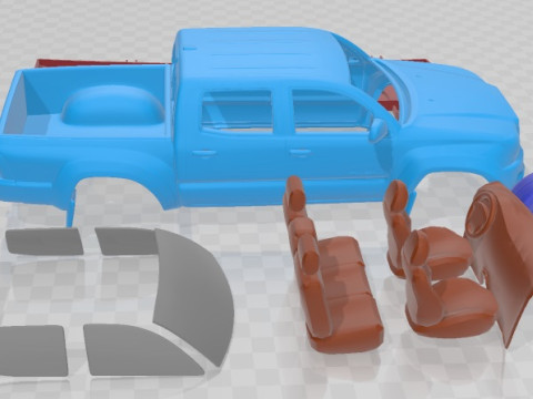 Toyota Tacoma Double Cab 2011 Printable Car 3D-Druckmodell