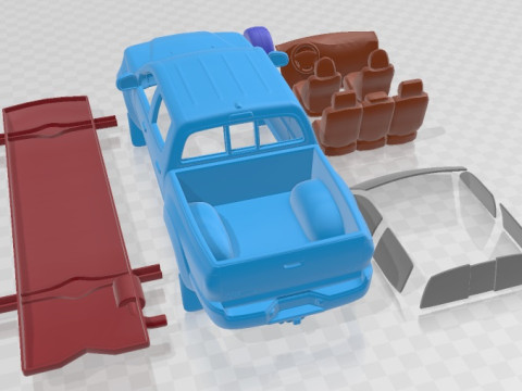 Toyota Tacoma Double Cab 2011 Printable Car 3D-Druckmodell